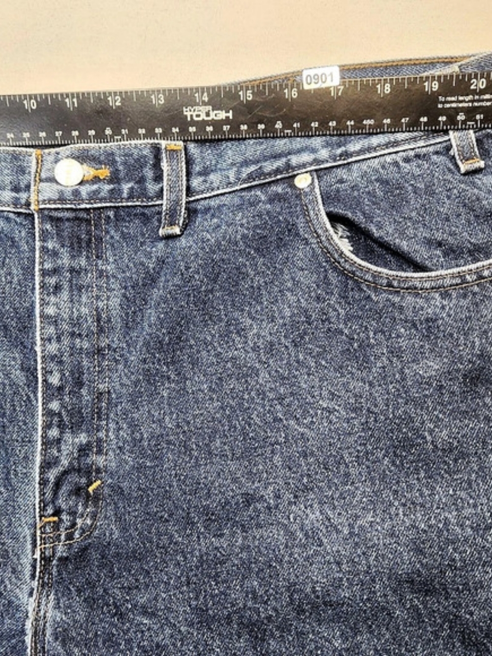 Vtg Faded Glory Jeans Mens 42x32 Made In USA 90s Acid Wash Relaxed Denim Grunge - Picture 7 of 10